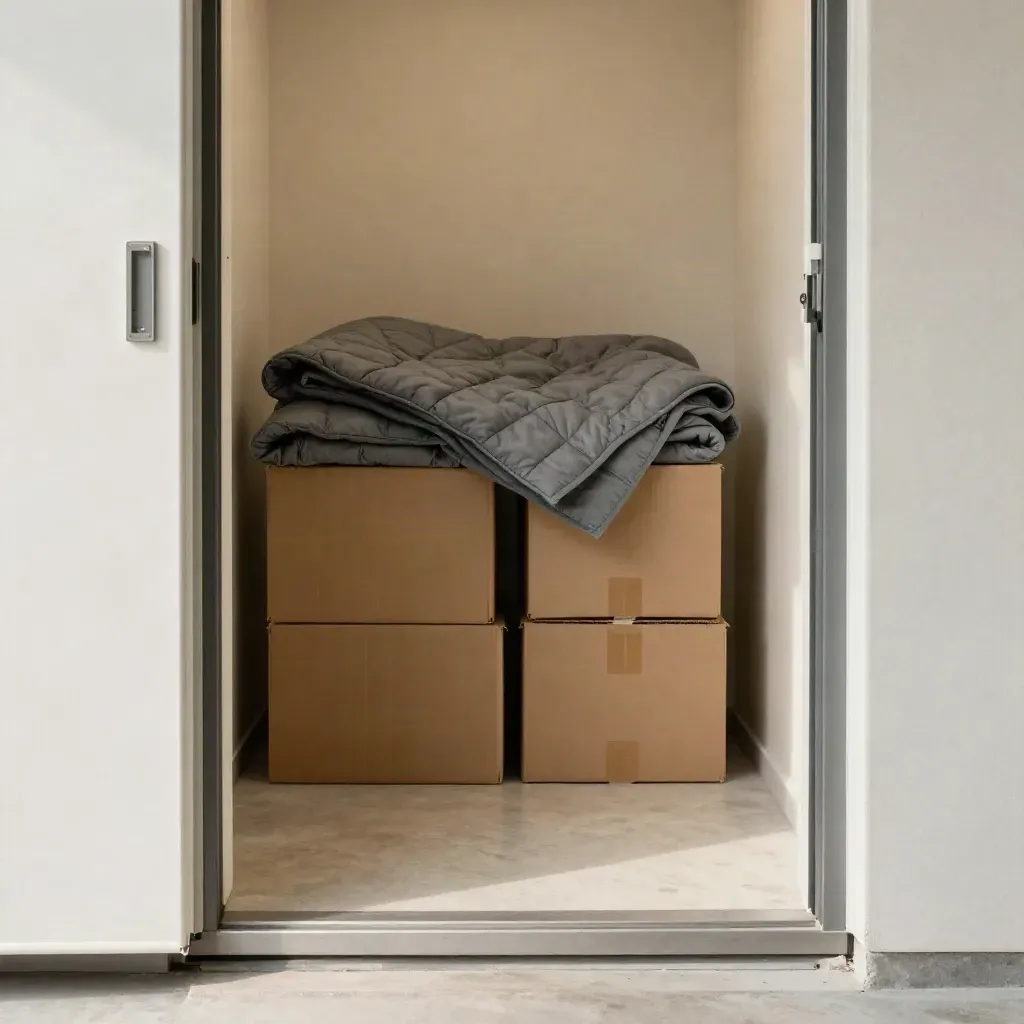 Heated storage unit with cartons and quilted cover